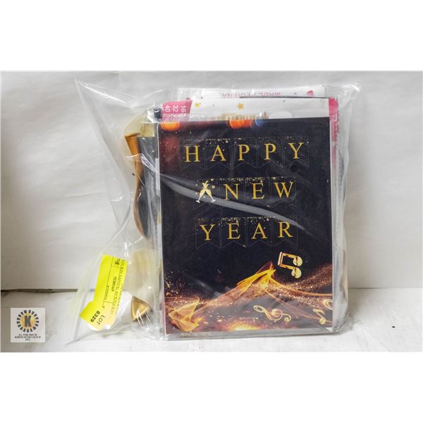 NEW PACK OF 78 HAPPY NEW YEARS DECORATIONS SET