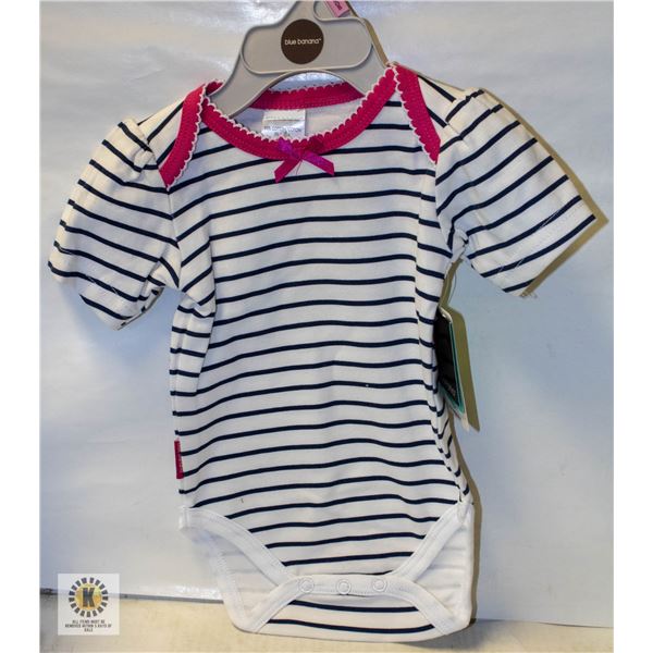 NEW BLUE BANANA 3 MONTH WHITE STIPPED SHIRT