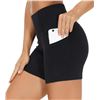 Image 1 : NEW THE GYM PEOPLE HIGH WAIST YOGA SHORTS BLACK