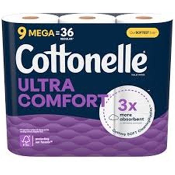 NEW 9 X 244 SHEETS COTTONELLE ULTRA COMFORT
