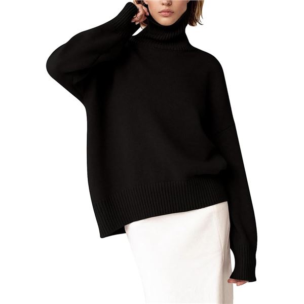 NEW YKR MEDIUM WOMENS BLACK TURTLENECK SWEATER