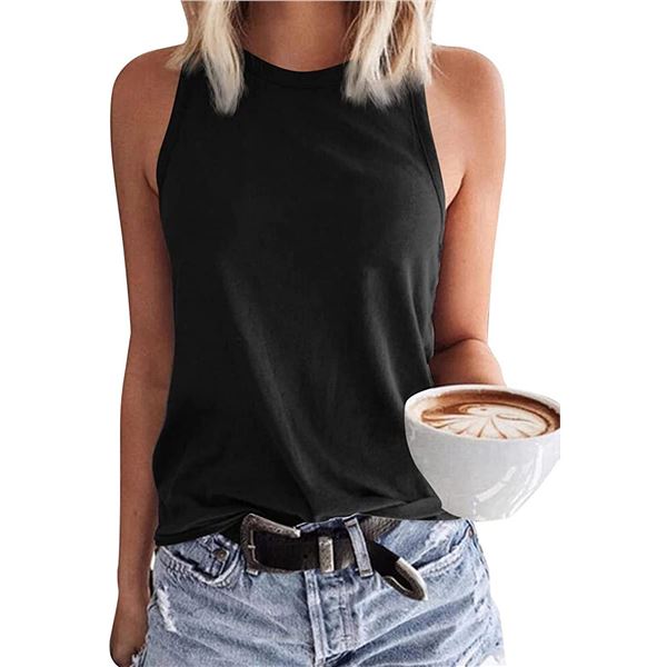 NEW RANPHEE WOMENS SUMMER BLACK SLEEVELESS TANK
