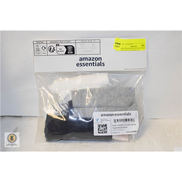 NEW AMAZON ESSENTIALS 6 PIECE ASOORTED UNDERWEAR