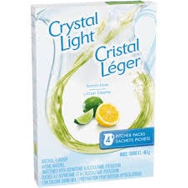 NEW 46.4G CRYSTAL LIGHT LEMON-LIME PACKS