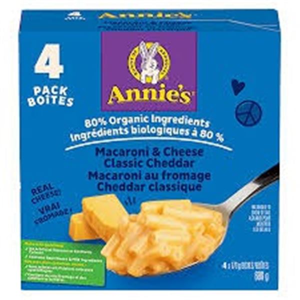 NEW 4 X 170G ANNIES MACARONI & CHEESE
