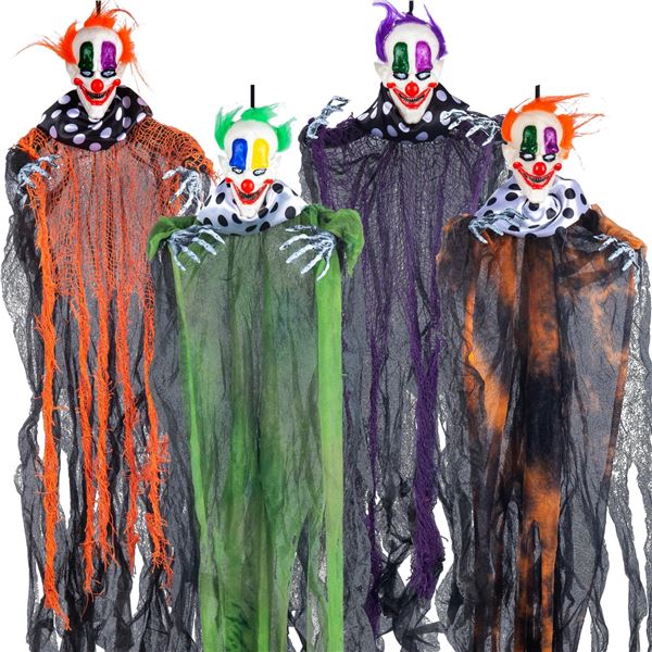 NEW 4 PACK JOYIN 29" HANGING CLOWNS