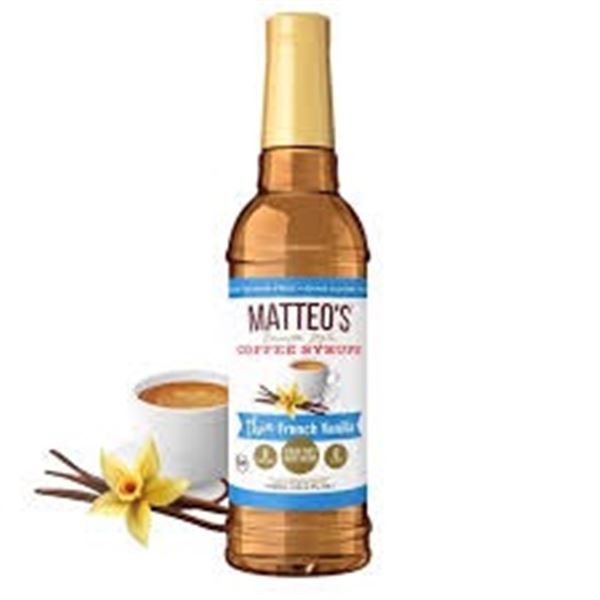 NEW 750ML MATTEOS COFFEE SYRUP THIN FRENCH VANILLA