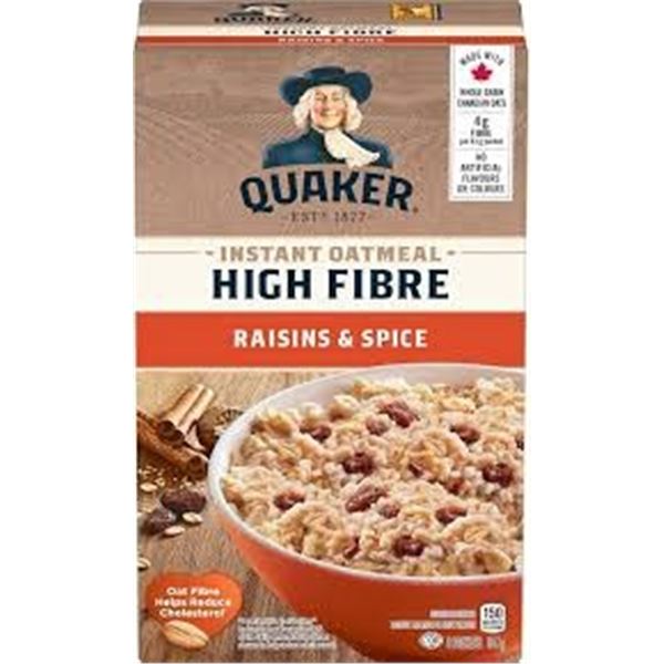 NEW 344G QUAKER INSTANT OATMEAL RAISINS & SPICE