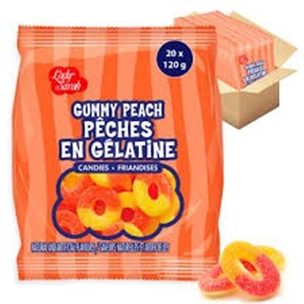 NEW 120G GUMMY PEACH RINGS CANDIES
