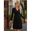 Image 1 : NEW OUGES WOMENS 2024 LONG SLEEVE BLACK DRESS