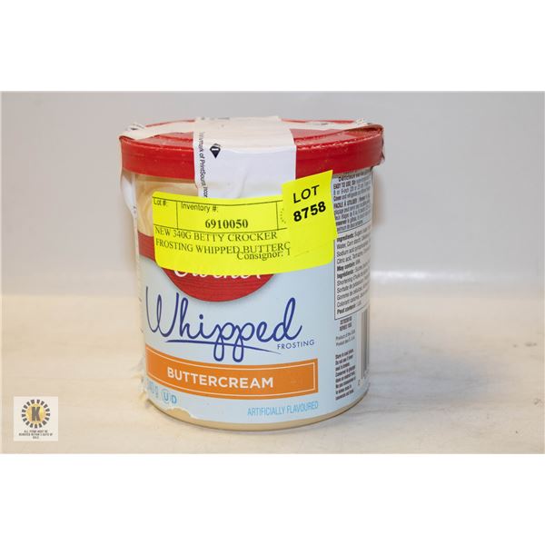 NEW 340G BETTY CROCKER FROSTING WHIPPED BUTTERCREA