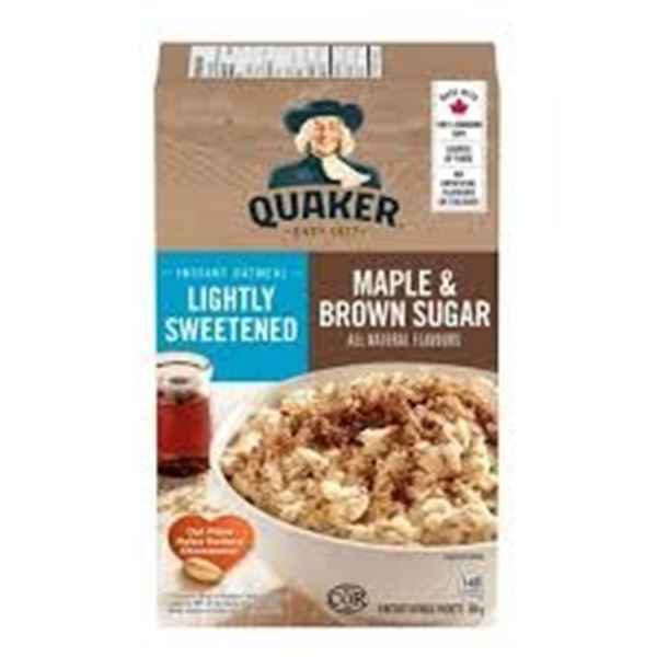 NEW 304G QUAKER INSTANT OATMEAL MAPLE BROWN SUGAR