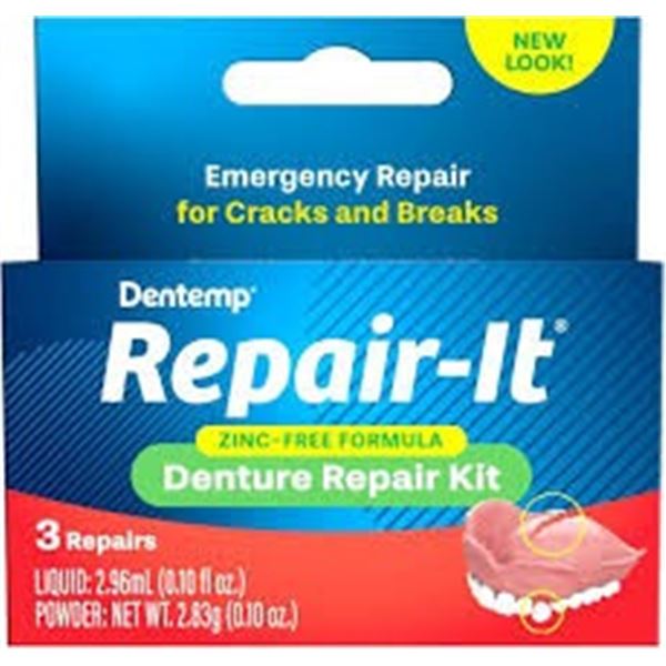 NEW 2.96ML 3 REPAIRS DENTEMP REPAIR-IT KIT
