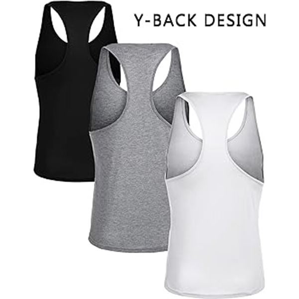 NEW 3-PACK COOFANDY MENS TANK TOP T SHIRT MIXED
