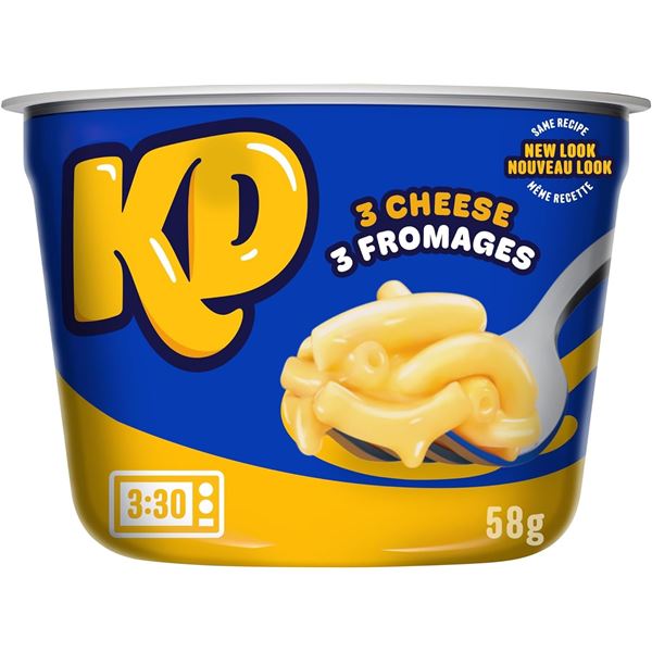 NEW 10 PACK KRAFT DINNER 3 CHEESE MACARONI CUPS