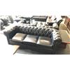 Image 2 : BLACK TUFTED CHESTERFIELD SOFA D32" X W84" X H30"