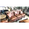 Image 2 : BROWN ROCOCO STYLE SOFA D36" X W90" X H44"