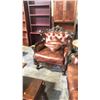 Image 2 : BROWN ROCOCO STYLE ARMCHAIR D36" X W42" X H44"