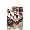 Image 2 : GREY/BROWN FAUX LEATHER, WOODEN CONFERENCE TABLE D71" X W112" X H29"