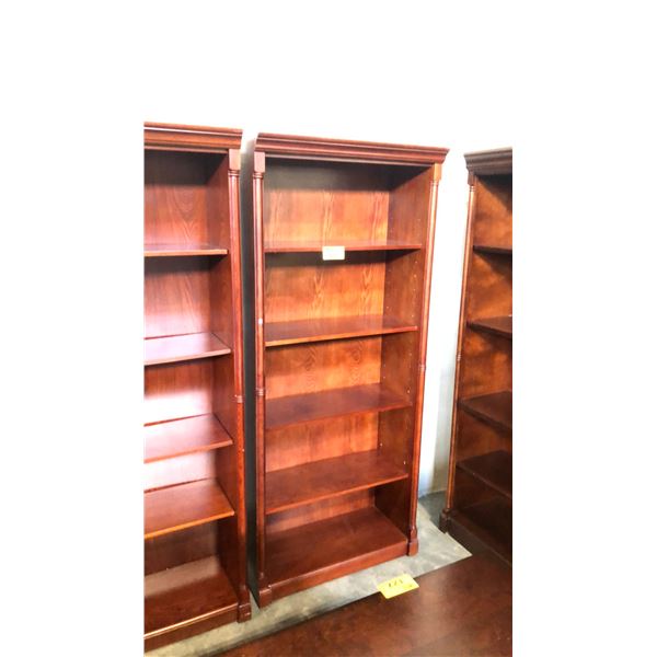 CHERRY WOODEN BOOK SHELVES D16  X W33  X H79  - STYLE 2