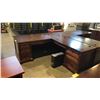 Image 2 : EARTH TONED RIGHT L-SHAPE OFFICE DESK D89" X W74" X H30"