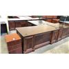 Image 2 : EARTH TONED LEFT L-SHAPE OFFICE DESK D89" X W74" X H30"