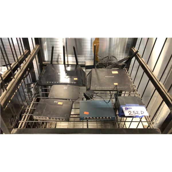 NETWORK EQUIPMENT INCLUDING NETGEAR AC1750 DUAL-BAND WIFI ROUTER, TP-LINK AC1300/SWITCHES, CISCO'S
