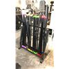 Image 2 : APPROX. 30 WEIGHT BARS 6-18LBS AND RACK