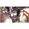 Image 2 : 5 MAHOGANY FINISH ARMCHAIRS (DAMAGE TO 2)