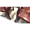 Image 3 : 5 MAHOGANY FINISH ARMCHAIRS (DAMAGE TO 2)