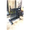 Image 1 : BLACK MOBILE DUMBBELL RACK WITH APPROX 25 ASSORTED DUMBBELLS