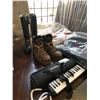 Image 1 : SIZE 14 DR. MARTENS WORK BOOTS, SIZE 8 WATERPROOF BOOTS, FITNESS BAG, FLOOR MATS AND MORE