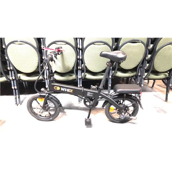 BLACK WHIZ FOLDING EBIKE - NO CHARGER