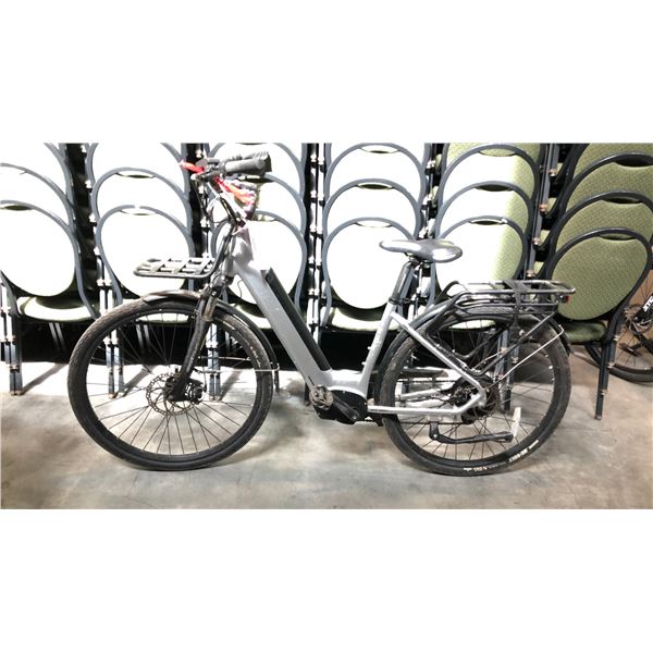 GREY/BLACK 8-SPEED FRONT SUSPENSION MOUNTAIN EBIKE- NO CHARGER