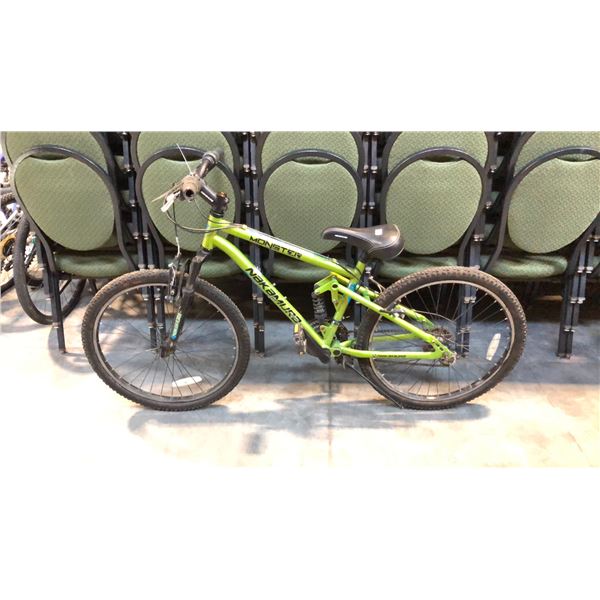 GREEN NAKAMURA 18-SPEED FULL SUSPENSION KIDS MOUNTAIN BIKE