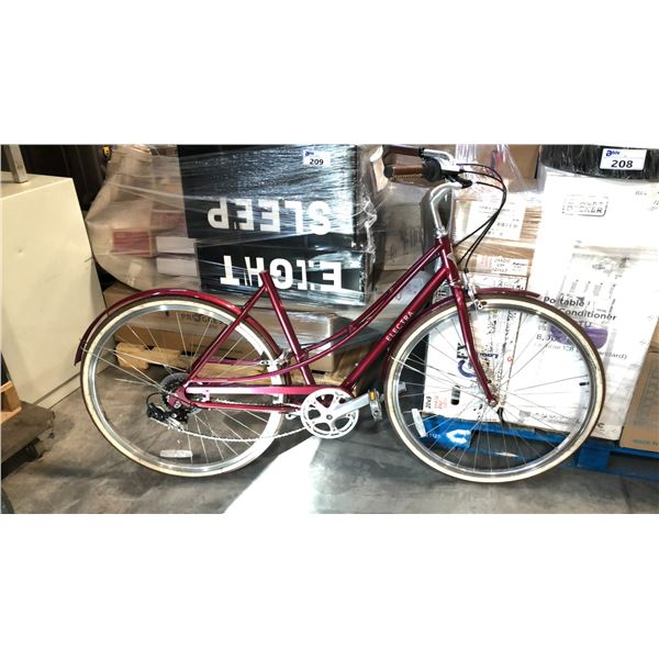 CANDY APPLE RED ELECTRA 7-SPEED CRUISER BIKE - NO SEAT