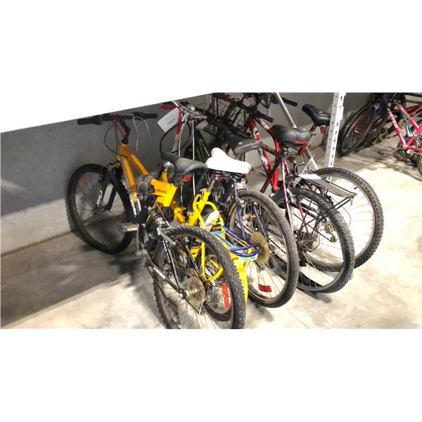 5 ASSORTED BIKES INCL FOLDING EBIKE (NO BATTERY, NO CHARGER) SUPERCYLES AND MORE