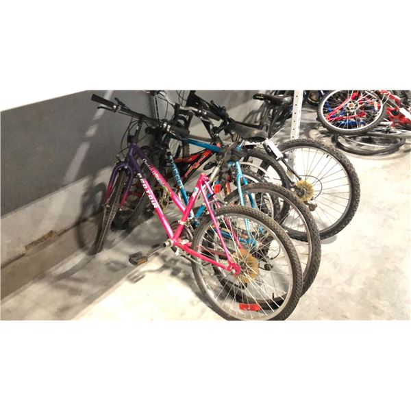 4 ASSORTED MOUNTAIN BIKES