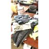 Image 1 : MIXED CLOTHING INCL MEMBERS ONLY SWEATER W/ HOOD, PANTS, SHIRTS, PUFFY VEST AND MORE