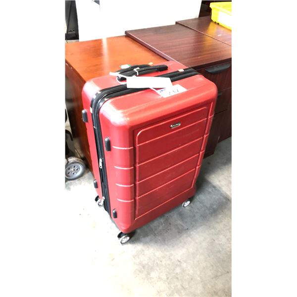 RED SHOWKOO HARDSIDE SUITCASE