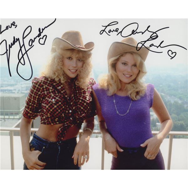 Judy and Audrey Landers "Dallas " signed photo