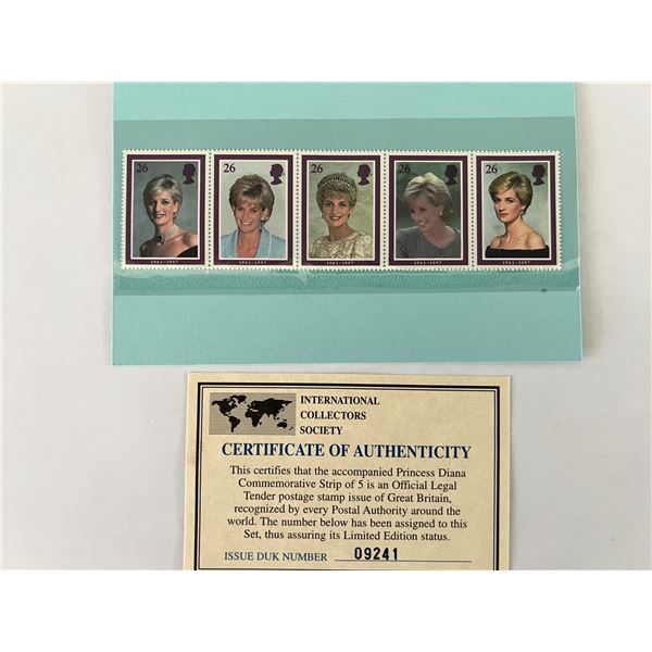 Princess Diana collectible stamp set