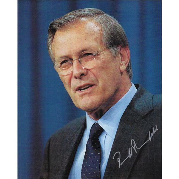 Donald Rumsfeld signed photo