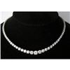 Image 3 : Gold & White Diamonds 25 Cts Tennis Necklace