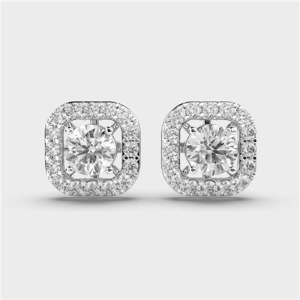 Gold & Lab  Diamond 4.50 Cts Ear Studs