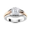 Image 1 : Gold & Lab Octagon Diamond 2 Cts Ring - E/VVS