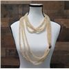 Image 1 : Niihau Shell Lei Kapona Triple Strand 58" Pikake Style w/ COA