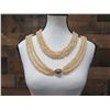 Image 2 : Niihau Shell Lei Kapona Triple Strand 58" Pikake Style w/ COA