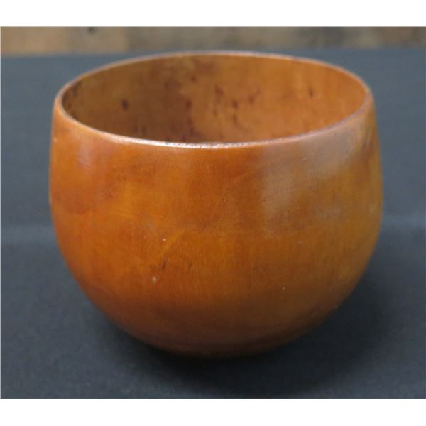 Monarchy Era Milo Wood Bowl Circa 1865, 4.5" Dia.