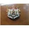 Image 16 : Vintage Wooden Presentation Calabash Bowl w/ Enameled Hawaiian Coat of Arms 11.5" Dia, 5"H